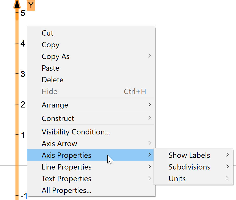 Axes Display Properties